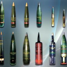 Artillery ammunition from 76mm to 155mm